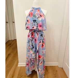 Eliza J popover halter high/low dress